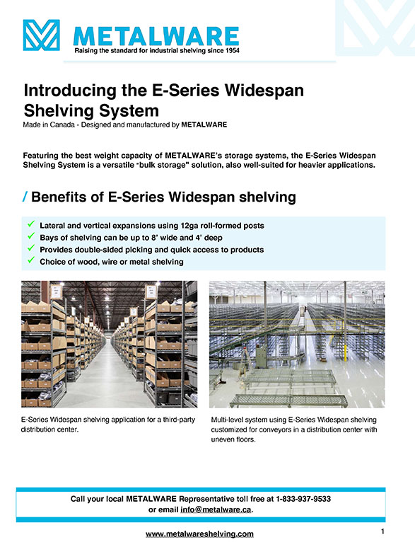 e-series widespan sell sheet