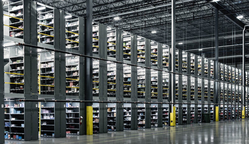 multi-level shelving supported storage system